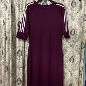 Purple athletic midi dress
